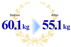 60.1kg→55.1kg